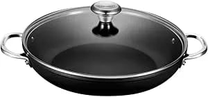 Le Creuset Toughened Nonstick Pro Shallow Casserole/Braiser With Glass Lid, 4 Qt.