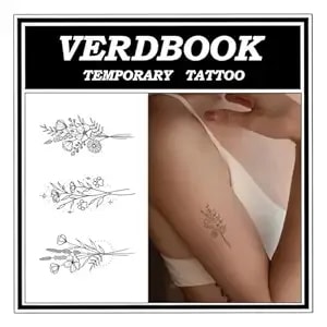Waterproof Temporary Tattoos: 2-Sheet Tattoo Kit With Realistic Body Stickers, Semi-Permanent Tattoos For Adults Lasting 7-15 Days – Safe For Men & Women, Moonlit Blooms