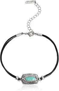 Montana West Wangler Charm Bracelet For Women Western Natural Stone Chain Bracelet Dainty Jewelry