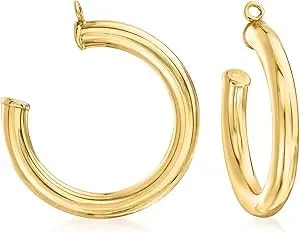 Ross-Simons 14kt Yellow Gold Hoop Earring Jackets. 7/8 Inches