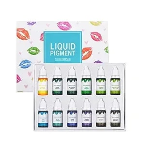 12 Colors Liquid Lip Gloss Pigment Set, Liquid Pigment For Making Lip Gloss, Diy Lip Gloss Pigment Cosmetic Dye, Edible Coloring Pure Plant Pigment For Lip Gloss Base