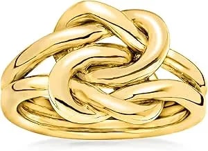 Ross-Simons Italian 18kt Gold Over Sterling Double Love Knot Ring