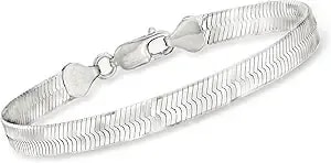 Ross-Simons Italian 6mm Sterling Silver Herringbone Bracelet