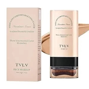 Face And Body Moisturizing Concealer Foundation,Flawlessly Covers Dark Circles, Wrinkles, Fine Lines. Features A Built-In Soft,Dense Brush Head.Medium-Dark And Natural Shades, 0.17 Oz (05#Honey)