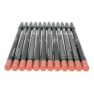 12 Pcs Italia-Deluxe Ultra Fine Lip Liner, Creamy, Long Lasting, High Pigmented Pencil (1033 Natural)
