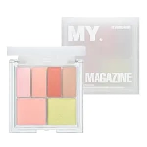 My Magazine Eyeshadow Palette - Orange, Pink, And Lime Pearl Tones, 5 Shadows, All-In-One Matte, Shimmer & Glitter Multi-Texture Palette For Chic Daily & Trendy Looks, 0.27oz