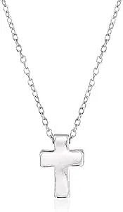 Ross-Simons Sterling Silver Cross Necklace. 18 Inches