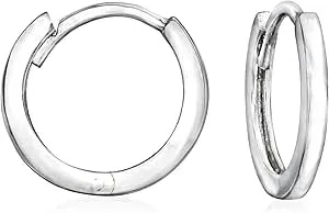 Ross-Simons 14kt White Gold Huggie Hoop Earrings