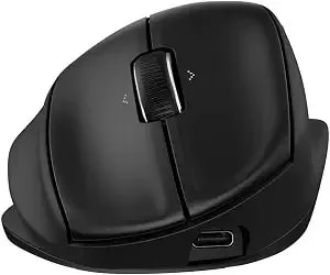 Hp Tilt Ergonomic Mouse 725m (bh0z5aa) - Mac, Pc - Multi Surface - Wireless - 32.81 Ft - Bluetooth/Radio Frequency - 2.40 Ghz - Rechargeable - Black - Usb Type A - 6000 Dpi - Tilt Wheel - 7 Button(S)