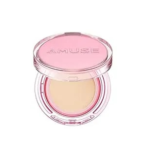 Amuse Seoul Dew Power Vegan Cushion Foundation (1.5 Natural) - Natural Semi Glow, Full Coverage, Dewy Finish, Long Lasting, Lightweight, Smooth Radiant Skin, Vegan, Korean Makeup