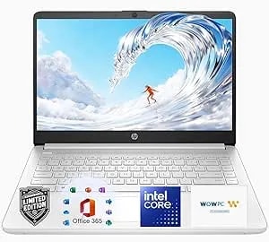 Hp 14" Laptop With Microsoft 365, Intel Core Processor, 8gb Ram For Smooth Multitasking, 128gb Ssd, Hd Display, Windows 11, For Students & Home, Natural Silver