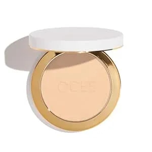 Ogee Sculpted Skin-Perfecting Makeup Setting Powder - Sand - Full Set (Case & Refill) - Lightweight Powder Foundation Made With 70% Organic Ingredients