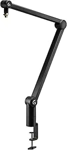 Logitech G Compass Premium Broadcast Boom Arm For Microphone, Internal Springs, Desktop Clamp And Built-In Cable Management, For Recording, Gaming, Streaming - Black