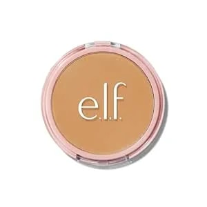 E.L.F. Halo Glow Powder Filter, Ultra-Fine Finishing Powder, Smooths The Look Of Pores & Fine Lines, Creates A Soft-Focus Glow, Vegan & Cruelty-Free, Tan Warm