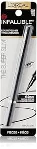 L'Oreal Paris Makeup Infallible Super Slim Long-Lasting Liquid Eyeliner, Ultra-Fine Felt Tip, Quick Drying Formula, Glides On Smoothly, Grey, 0.03 Fl Oz., 1 Count