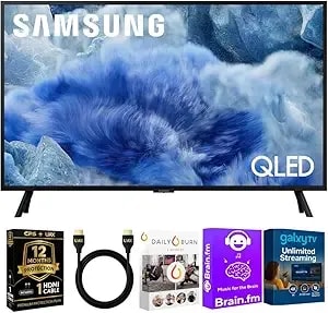 Samsung 55-Inch q8f Qled 4k Smart Tv, Quantum Dot, Hdr+, 144hz Vrr, Slim Metal Design, Voice Remote, Includes 1-Year Warranty, Aux Hdmi Cable & Streaming Bundle