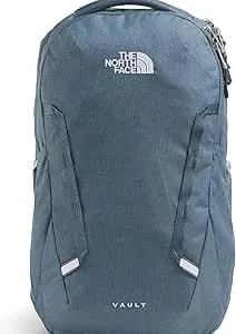 The North Face Women'S Vault Everyday Laptop Backpack - Commuter Travel Bag, Water-Repellent, Spacious Main Compartment, Granite Grey Light Heather/Frost Grey, One Size