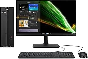 Acer Aspire Xc-1660g-uw94 Desktop With 23.8” Full Hd Monitor - 10th Gen Intel Core i3-10105 Processor - 8gb ddr4 - 256gb Ssd - 8x Dvd - Intel Wireless Wi-Fi 6 ax201 - Bluetooth 5.2 - Windows 11 Home