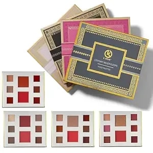 Kapeine 4pcs Eyeshadow Palette Set, 32 Colors Professional Eye Makeup Kit - Highly Pigmented Matte & Shimmer Nude Brown Red Pink Shades, Long Lasting Waterproof Makeup Palette For Women Girls Gift