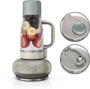 Ninja Blendboss Personal Blender, 26oz Tumbler, 1200pw, Stone Mint, db351st - 1200-Peak-Watt Blendboss Crushes Ice To Snow. 26-Oz Leakproof Tumbler, Chug Spout & Detachable Straw. Dishwasher Safe.