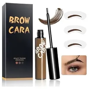 Tattoo Eyebrow Gel Easy Peel Off - Eyebrow Tint Peel Off Long-Lasting Waterproof Transfer-Proof Brow Gel For Fuller & Defined Looking Eyebrows (Light Brown)
