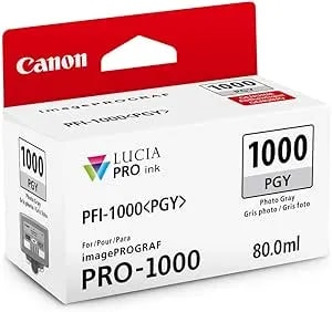 Canon Pfi-1000 Genuine Photo Gray Ink Tank, Compatible With Imageprograf Pro-1000 Printers