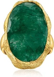 Ross-Simons 16.00 Carat Emerald Ring In 18kt Gold Over Sterling