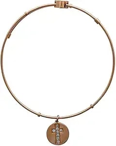 Harley-Davidson Women'S Gold Tone Bling Cross Bangle Bracelet, 7.5in hsb0090-7.5