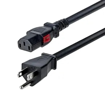 Startech 3ft (91cm) Heavy Duty Power Cord, Nema 5-15p To Locking c13, 125v 15a, 14awg, Replacement Ac Computer Power Cable, Ul Listed, Taa