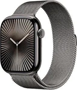 Apple Watch Series 10 [Gps + Cellular, 46mm] - Slate Titanium Case With Slate Milanese Loop, M/L, M/L (Renewed)