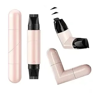 2 Pack Wing Eyeliner Stamp Set,Shaping Tool With Left/Right Eye Marked,Waterpoof Natural Cat Eyeliner Stamp,Long-Lasting,Smudgeproof Foldable Eye Stencil Makeup Tool(Black+Brown)