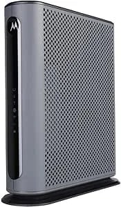 Motorola MG7550 16x4 Cable Modem Plus AC1900 Dual Band Wifi Gigabit Router With Power Boost And DFS, 686 Mbps Maximum Docsis 3.0 - Approved By Comcast Xfinity, Cox, Charter Spectrum, More (Black)