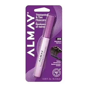 Almay Thickening & Tint Mascara, Nourishing Mascara, Hypoallergenic, 403 Black Brown