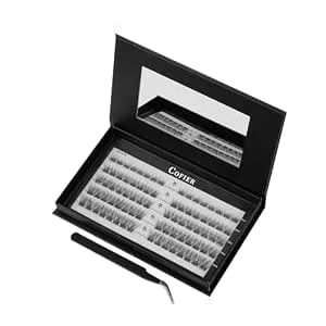 Glue-Free Wispy Lash Clusters Kit, 80 Pcs Individual Eyelash Clusters (10-18mm C Curl)- Diy Lash Extension Kit With Eyelashes Tweezers, Natural Fluffy Fake Lashes For Home Use, Beginners Friendly