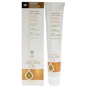 One N' Only Permanent Hair Color - Permanent Hair Dye Made With Argan Oil - Delivers Rich, Accurate Tones With Gray Coverage - Improves Moisture & Elasticity - 5r Light Red Brown (3 Oz)