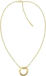 Calvin Klein Women'S Stainless Steel Pendant Necklace: Sleek, Sculptural Elegance With A Feminine Twist