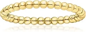 Ross-Simons Pure Collection Italian 2mm 14kt Yellow Gold Bead Ring. Size 6