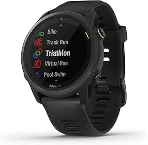 Garmin Forerunner 745, Gps Running Watch, Detailed Training Stats And On-Device Workouts, Essential Smartwatch Functions, Black