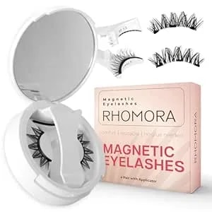 Magnetic Eyelashes With Applicator, Reusable Magnetic Eyelashes Natural Look, No Glue Needed False Soft Thick Lashes Kit Without Eyeliner, Portable Lashes For Eye Makeup (Mega)