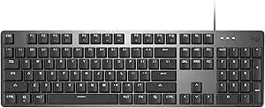 Logitech K845 Mechanical Illuminated Keyboard, Mechanical Switches, Strong Adjustable Tilt Legs, Full Size, Aluminum Top Case, 104 Keys, USB Corded, Windows (TTC Red Switches)