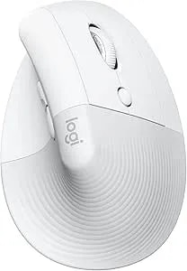Logitech Lift For Mac Wireless Vertical Ergonomic Mouse, Bluetooth, Quiet Clicks, Silent Smartwheel, 4 Customizable Buttons, For Macos/Ipados/Macbook Pro/Macbook Air/Imac/Ipad - Off White