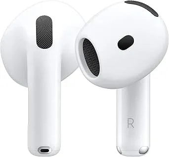 Apple Airpods 4 Wireless Earbuds, Bluetooth Headphones, Personalized Spatial Audio, Sweat And Water Resistant, USB-C Charging Case, H2 Chip, Up To 30 Hours Of Battery Life, Effortless Setup For Iphone