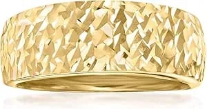 Ross-Simons Italian 14kt Yellow Gold Textured And Polished Ring