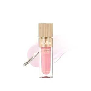 D'Alba Piedmont Lip Glow Mood Volumizer, Hydrating Lip Gloss With Vegan Ceramide & Vitamin C & E, Fuller Lips, Volumizing Lip Gloss, Glowy Finish, Feeble Pink (4 Colors) (0.17 Fl Oz.)