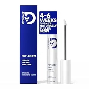 Eyebrow Growth Serum With Biotin Peptides, 2.3× Absorption Advanced Formula For Naturally Fuller, Thicker, Stronger Brows, Vegan Cruelty-Free, 0.17 Fl Oz (5ml)