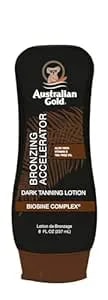 Australian Gold Dark Tanning Accelerator Lotion With Bronzer, 8 Ounce, New Package Same Formula, b003gx5ssc
