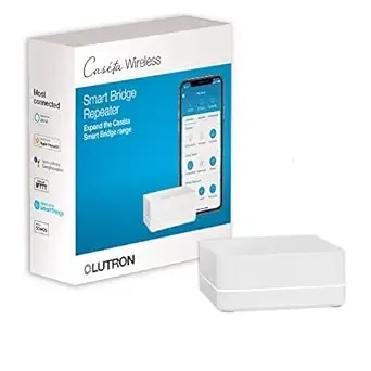 Lutron Caseta Smart Lighting Smart Hub Repeater, Expands The Range Of Caseta Up To 60 Feet, Works W/ Alexa, Apple Homekit, Google Home, Pd-Rep-Wh, White