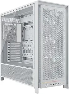 Corsair Frame 5000d Rs Modular High Airflow Mid-Tower Pc Case – 4x Pre-Installed Rs Fans, Infinirail™ Fan Mounting System, Gpu Anti-Sag, Asus Btf, Msi Project Zero, Gigabyte Project Stealth – White