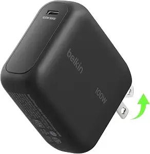 Belkin Macbook Charger, 100w Compact Gan Usb C Charger Block, Fast Charging - Pd 3.2, Super Fast Charging 2.0, Laptop Charger, Ipad, Iphone 17, Samsung Galaxy, Pixel, Foldable Prongs, 5ft Cable Included