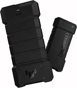 ASUS TUF Gaming A2- USB-C 3.2 Gen 2x2 Portable SSD Enclosure, Dual M.2 Nvme Pcie And SATA, MIL-STD-810H Drop Resistance, IP68 Water And Dust Resistance, Aluminum Alloy Chassis And A Thermal Pad